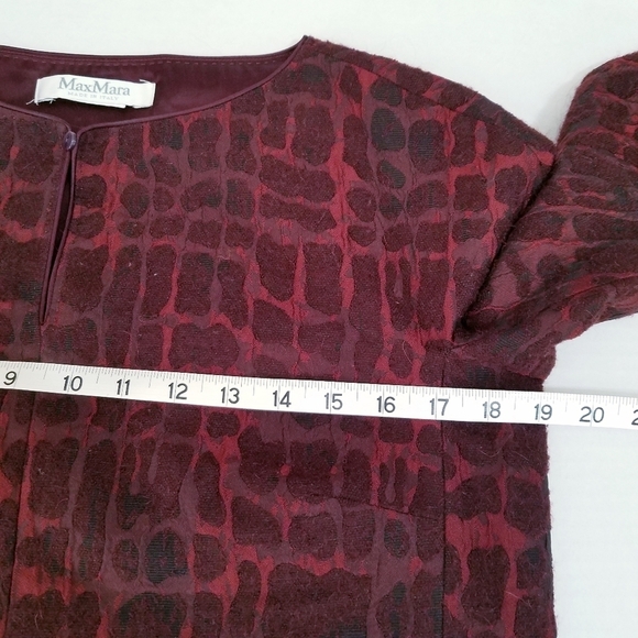 🌸 Max Mara | Red Printed Texture Jacket - Picture 10 of 11